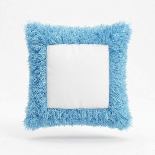 Blue Fur Customizable Photo Cushion