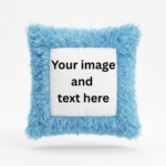 Blue Fur Customizable Photo Cushion