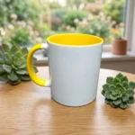 Yellow Handle Coffee Mug