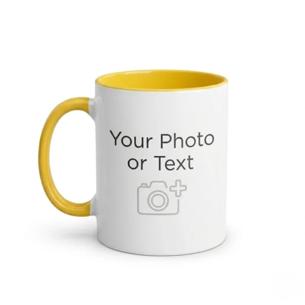 Yellow Handle Coffee Mug