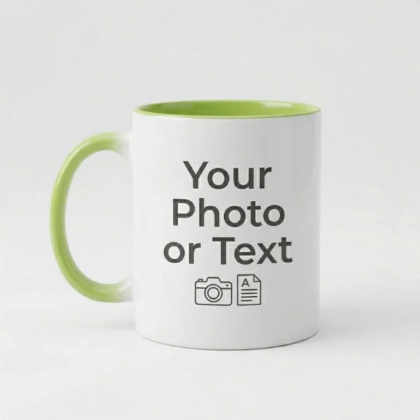 Green Handle Coffee Mug