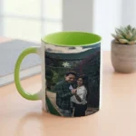 Green Handle Coffee Mug