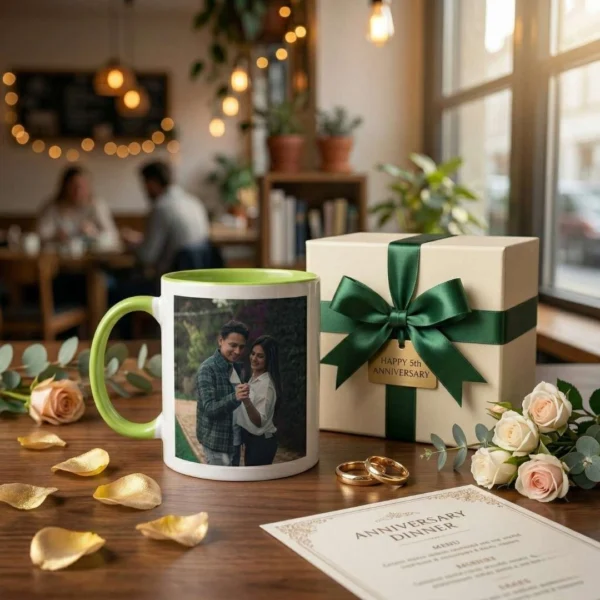 Green Handle Coffee Mug