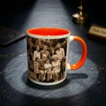 Orange Handle Coffee Mug