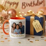 Orange Handle Coffee Mug