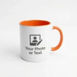 Orange Handle Coffee Mug