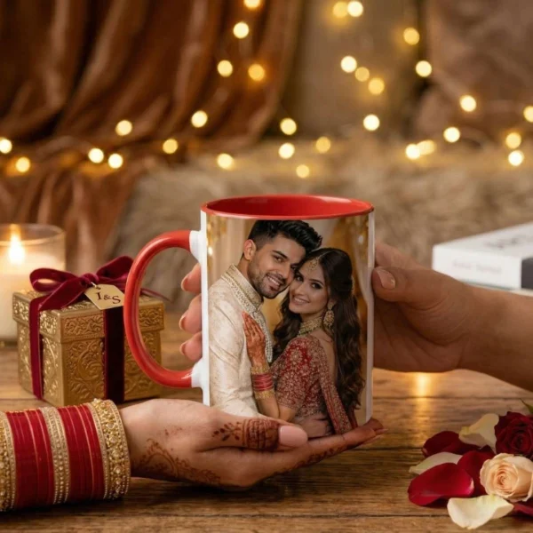 Red handle Coffee Mug