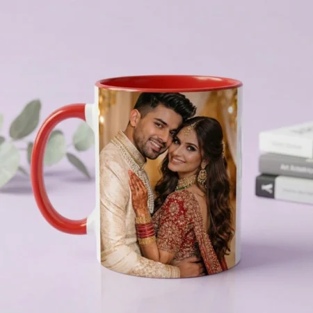 Red handle Coffee Mug