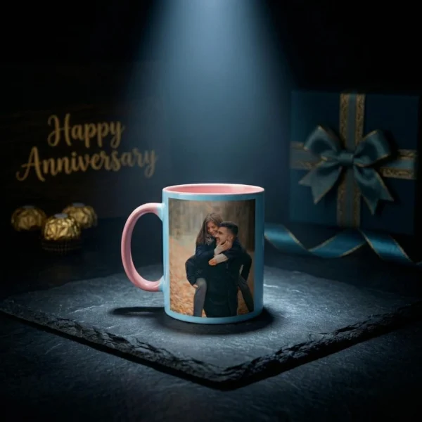 Pink Handle Coffee Mug