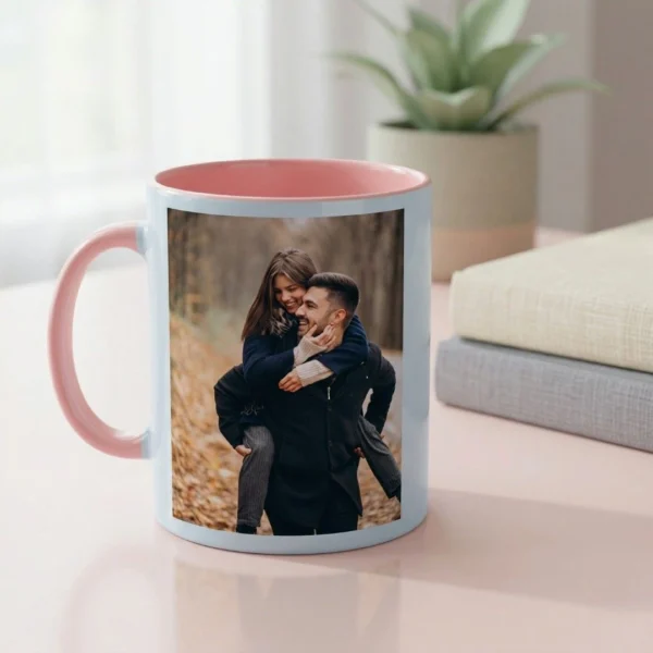 Pink Handle Coffee Mug