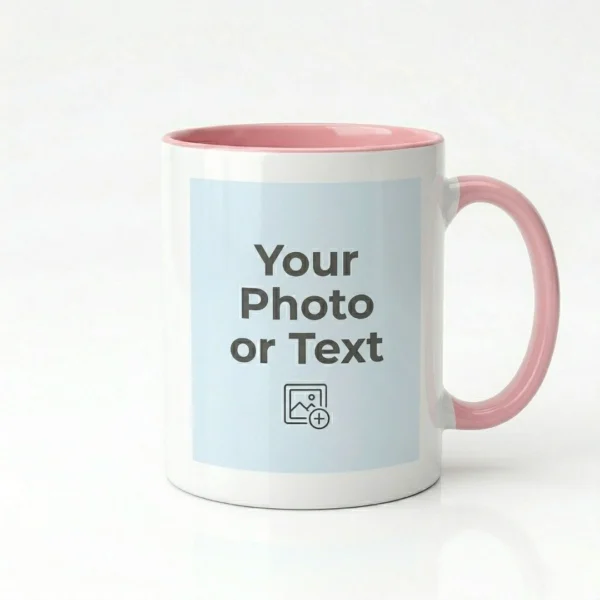 Pink Handle Coffee Mug