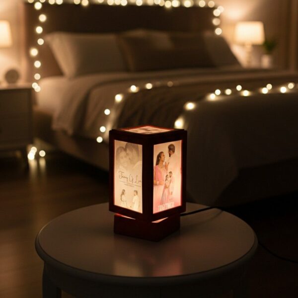 Rotating Lamp With Red Plastic