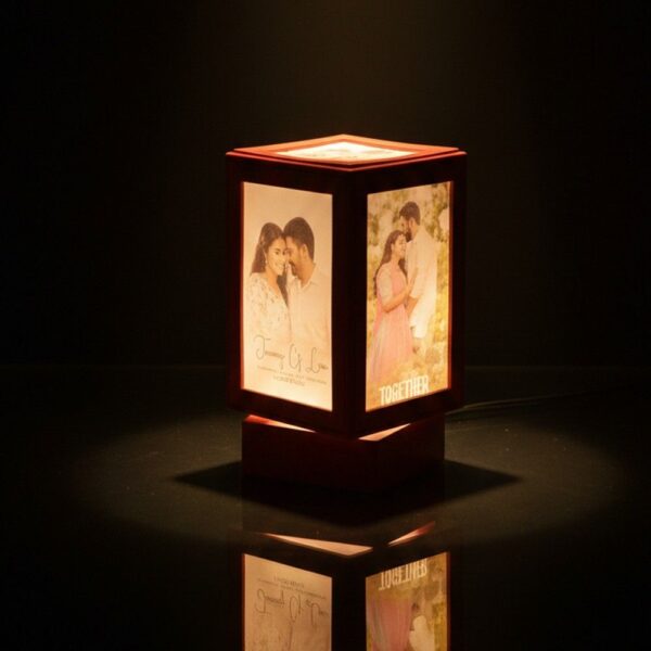 Rotating Lamp With Red Plastic