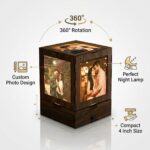 4 Inch Rotating Wooden Lamp