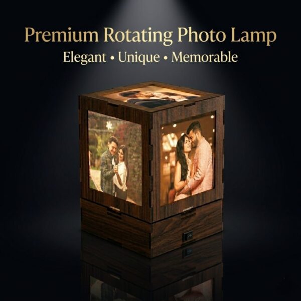 4 Inch Rotating Wooden Lamp