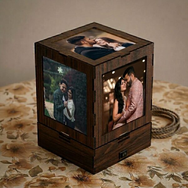 4 Inch Rotating Wooden Lamp
